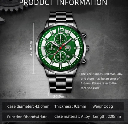 Deyros Stainless Steel Quartz Watch – Business