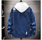 Distressed Patchwork Denim Jacket