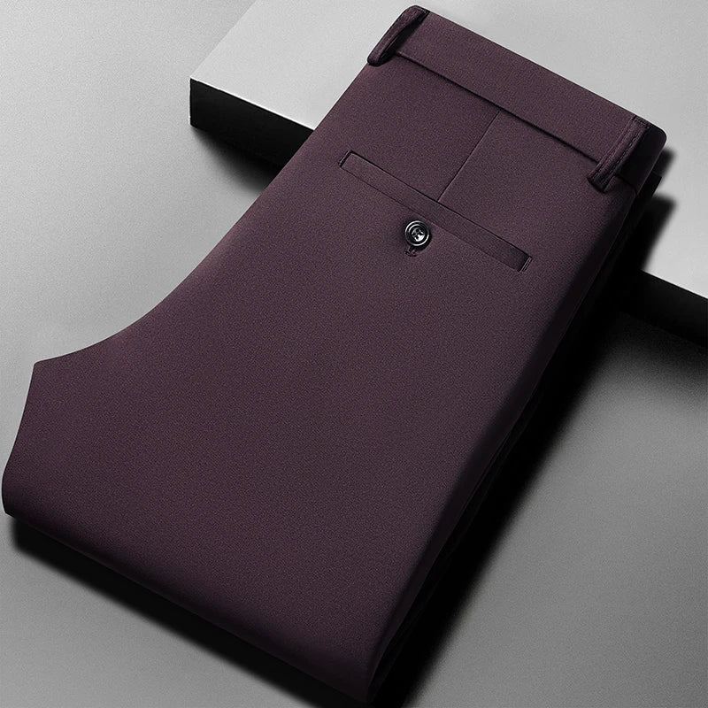 Men's Summer Pants Thin Straight No Trace No Ironing