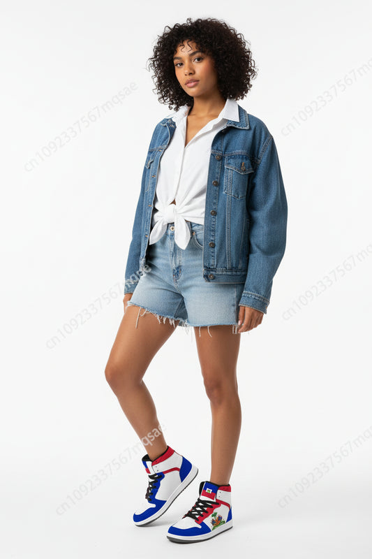 Men Women Custom Sneaker Shoes Haiti Flag