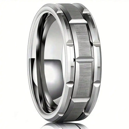Silver Couple Ring Set