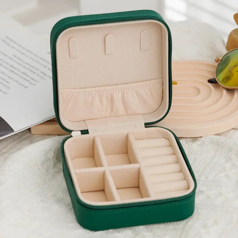 Compact Jewelry Box with Earring Holder