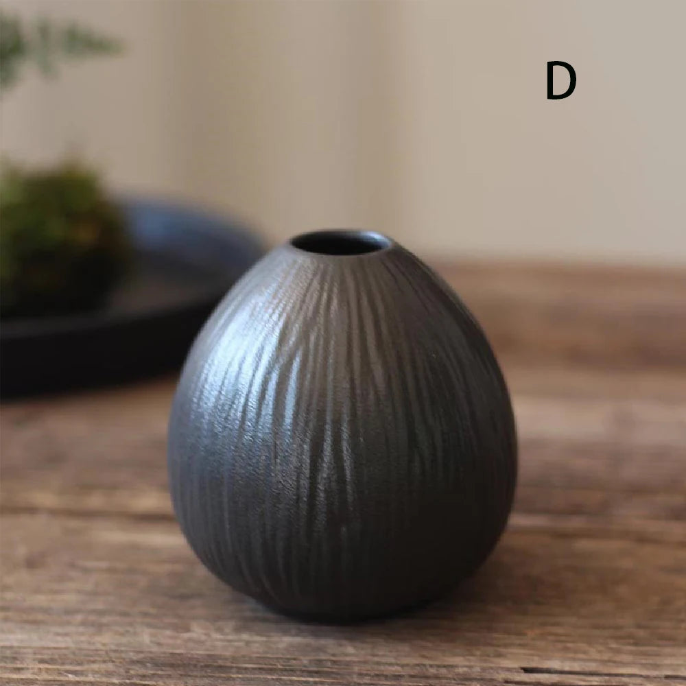 Simple Ceramic Hydroponic Vase – Small Decorative Plant Pot for Living Room & Dining Table