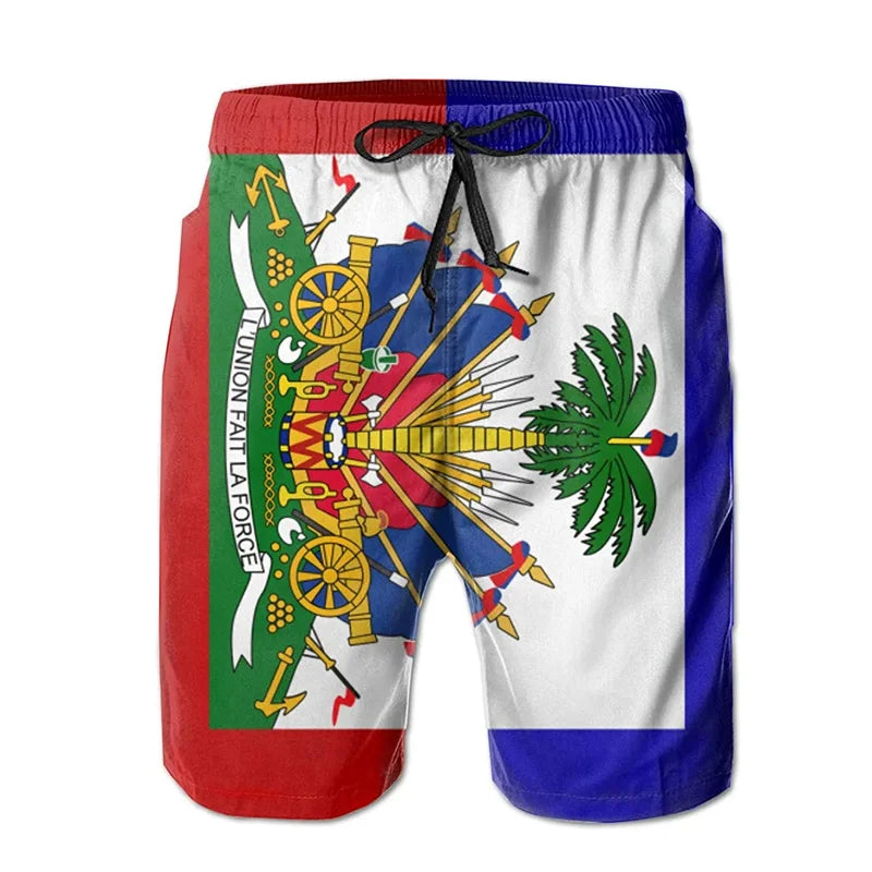 Haitian Flag Board Shorts