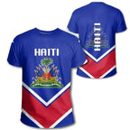 Haiti Island Map Flag T-Shirt for Men