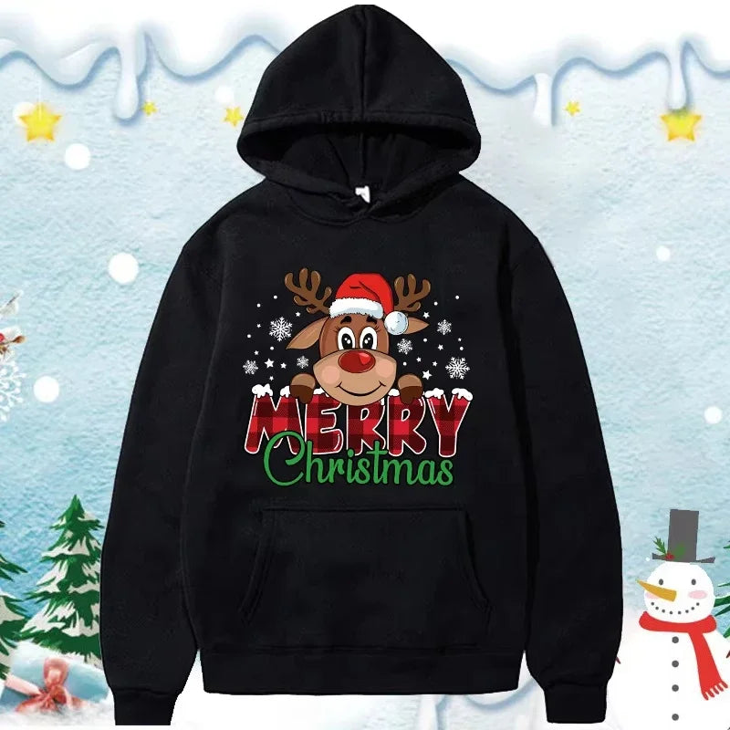 Men’s Christmas Reindeer Warm Hoodie