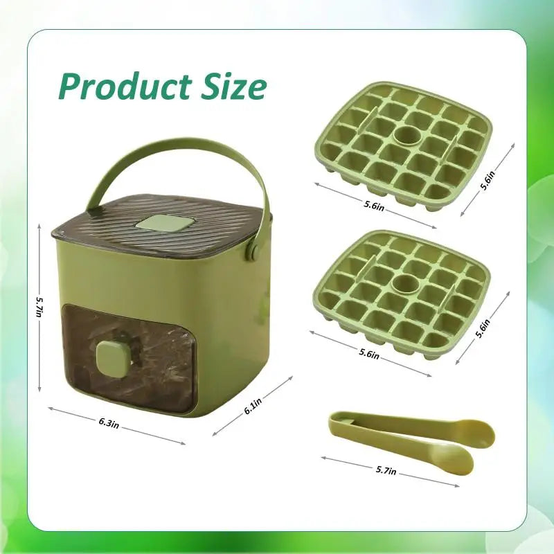 Grid Reusable Ice Cube Tray with Storage
