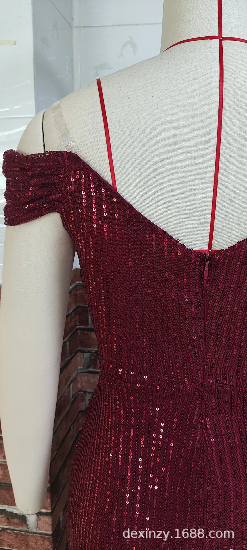 Women’s Sexy Sequined Split Maxi Dress