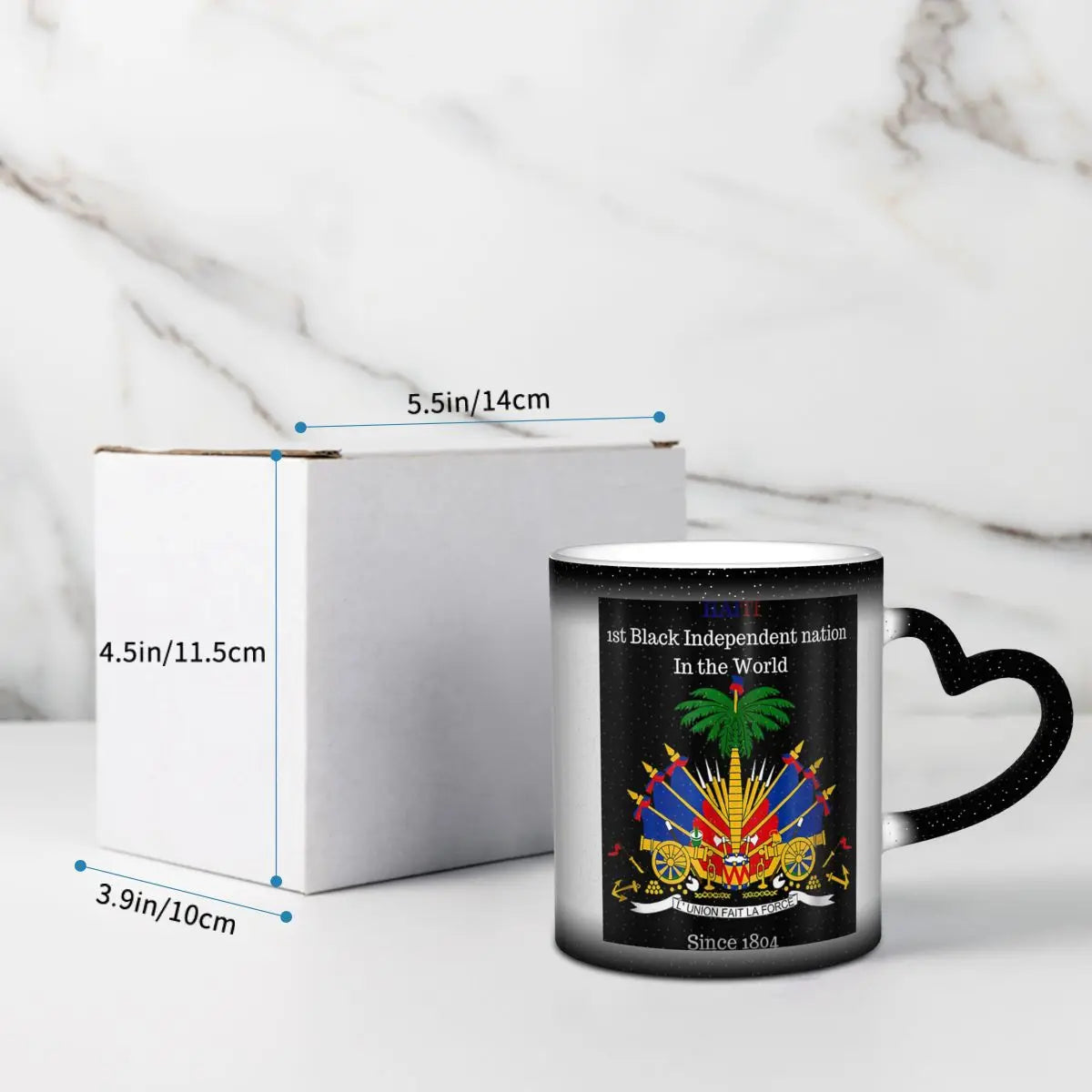 Haitian Flag Great For Independence Day Celebration Mug Funny Ceramic Coffee Cups