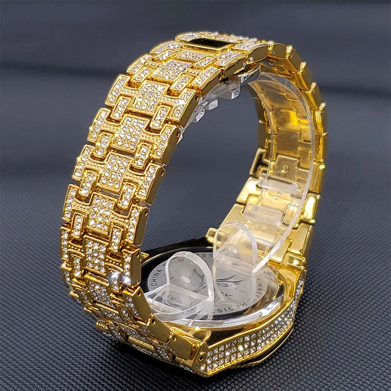 Luxury Iced Out Diamond Men's Watch