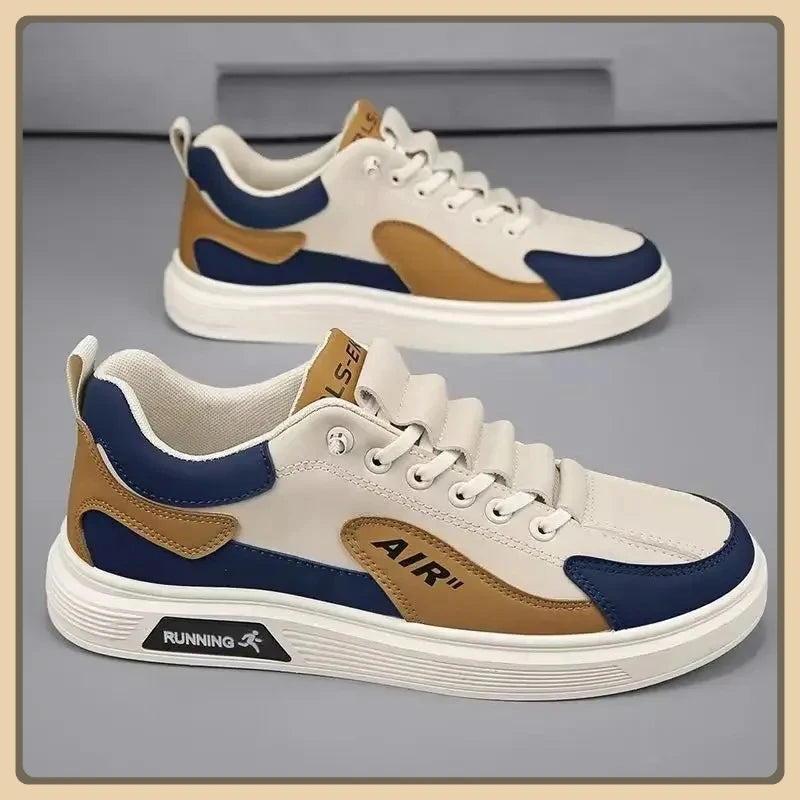 Men’s Leather Low-Top Casual Sneakers –