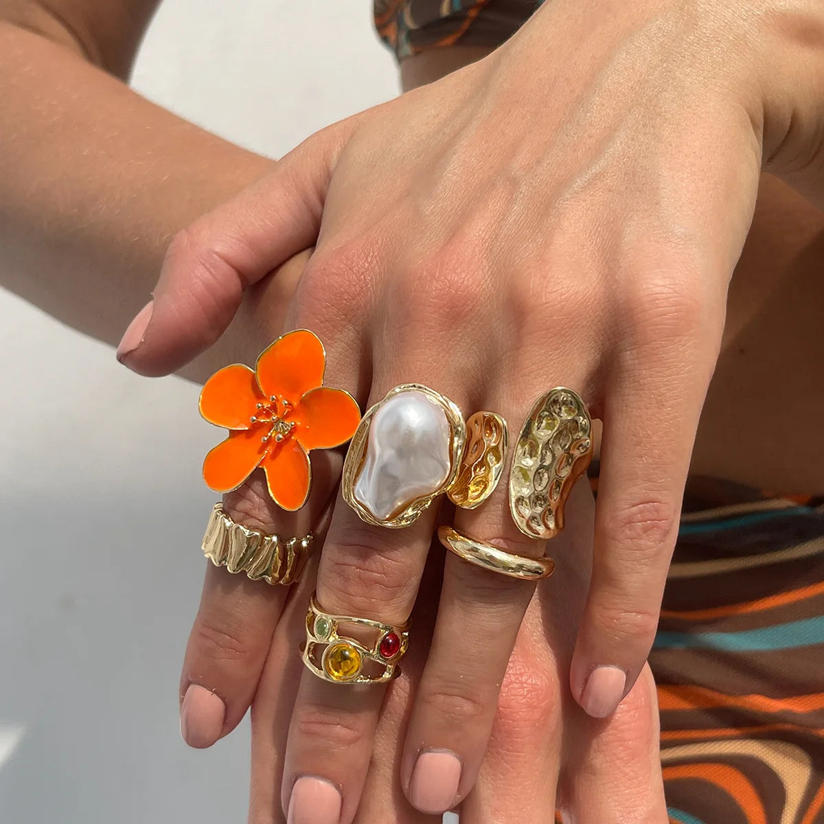 Geometric Knuckle Rings for Women, Men