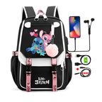 Lilo & Stitch Adventure Backpack – Cartoon Print School Bag for Teens, Kids