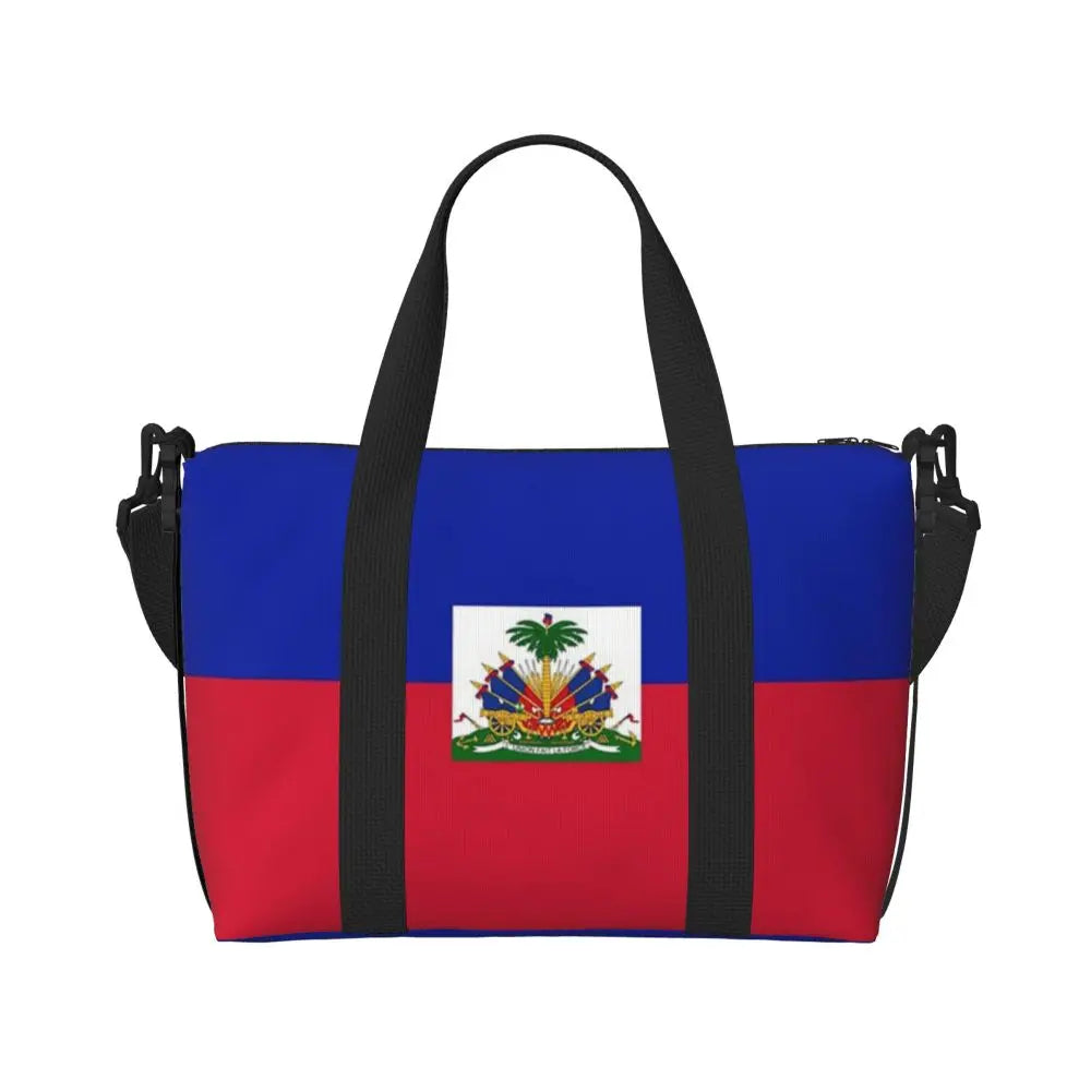 Haiti Flag Large Capacity Travel Tote
