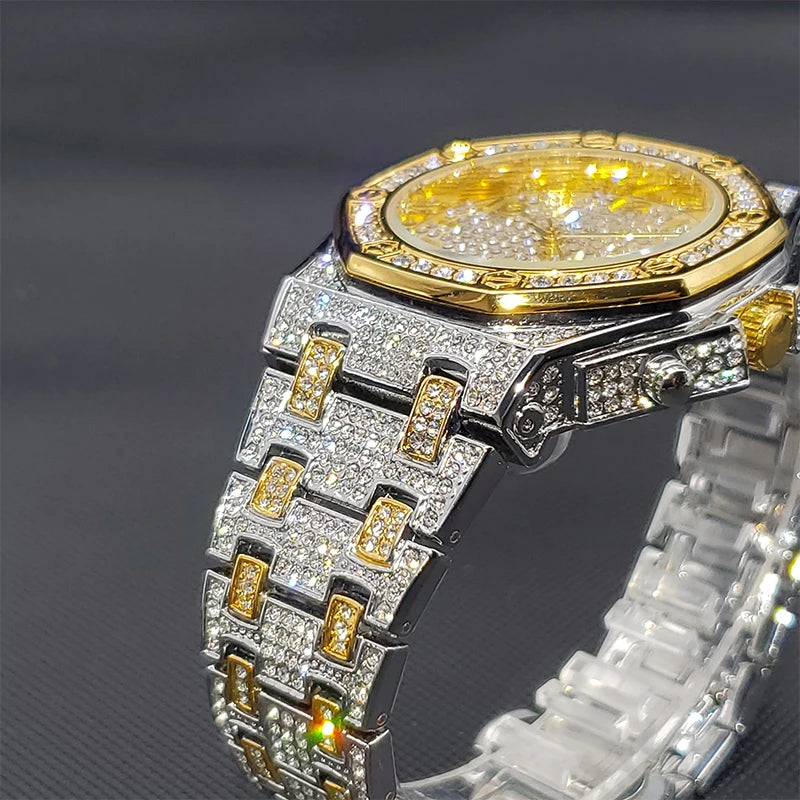 Luxury Iced Out Diamond Men's Watch