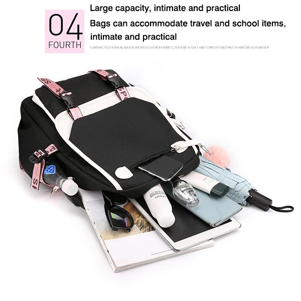 Lilo & Stitch Adventure Backpack – Cartoon Print School Bag for Teens, Kids
