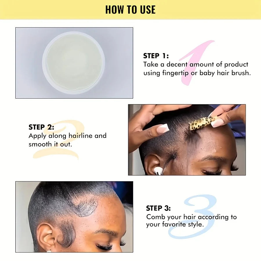 GZE African Black Castor Oil Extra Hold Gel – Frizz Control for Braids