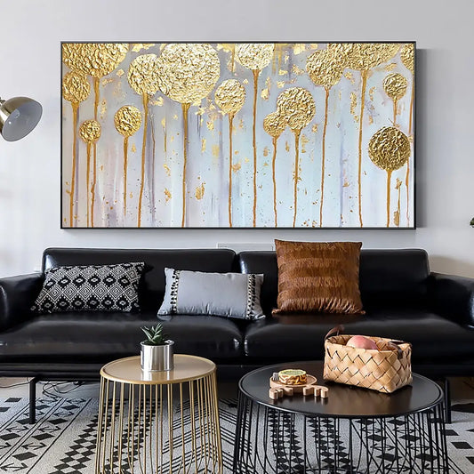 Large Hand-Painted Abstract Oil Painting