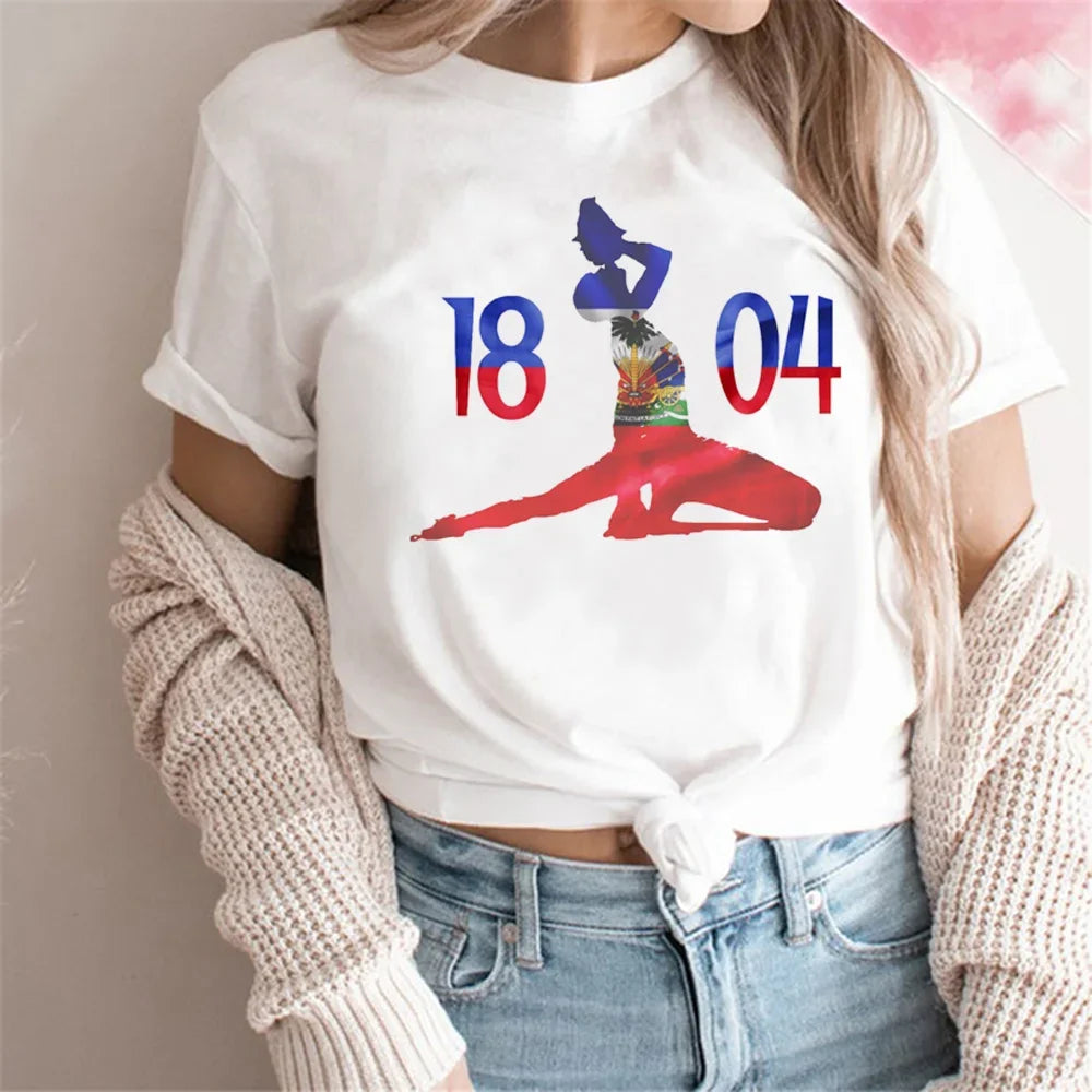 Haiti Women’s Summer T-Shirt – Funny Streetwear Tee