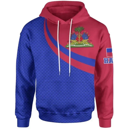 Haiti Flag 3D Print Hoodie