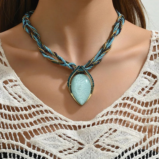 Women’s Vintage Punk Cuban Chain Choker Necklace with Gothic Pearl Pendant