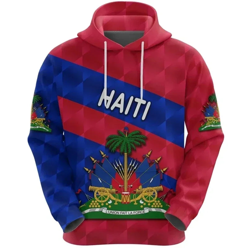Haiti Flag 3D Print Hoodie