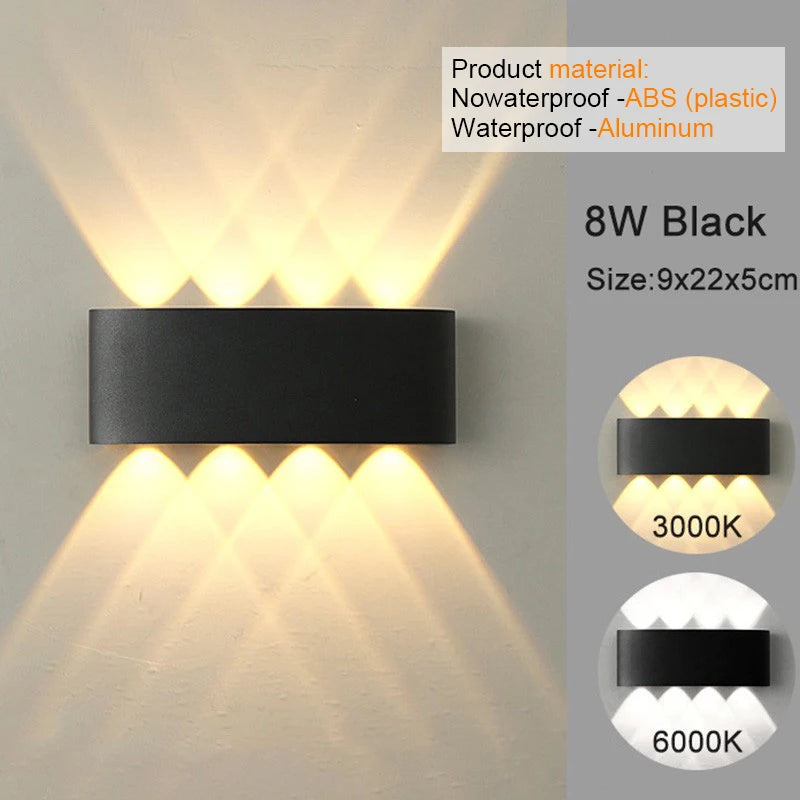 Modern LED Wall  Indoor Outdoor Lamp