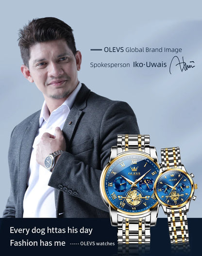 🕒   Moon Phase Watch Set – Waterproof