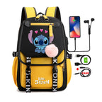 Lilo & Stitch Adventure Backpack – Cartoon Print School Bag for Teens, Kids