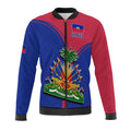 Haiti Flag Map 3D Print Bomber Jacket