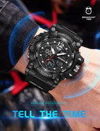 Men’s Fashion Sport Watch – 50M Waterproof, Shock Resistant LED Alarm