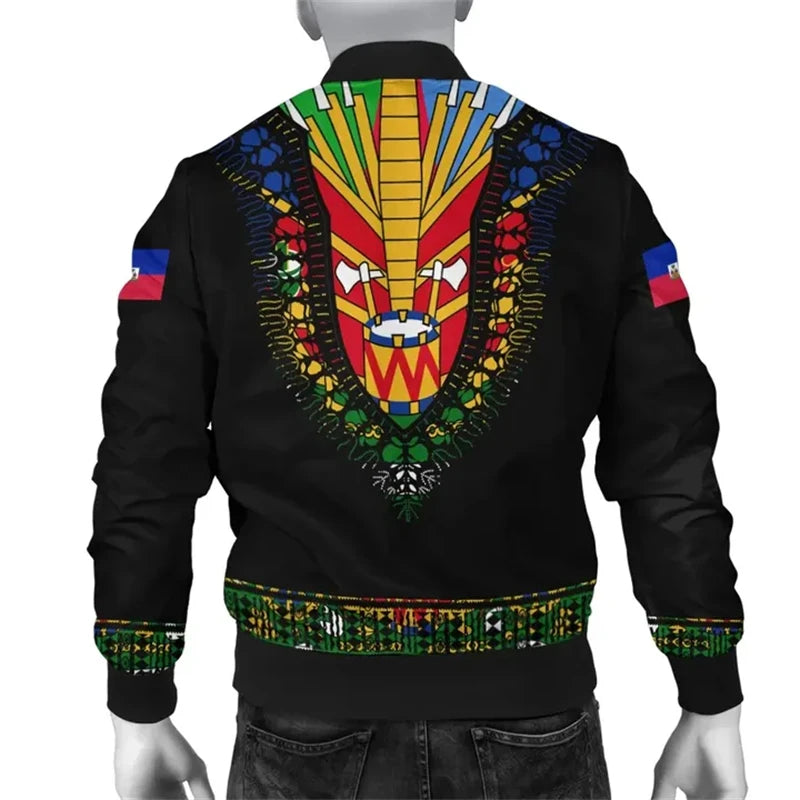 Haiti Flag 3D Bomber Jacket