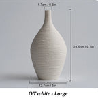 Nordic Ceramic Vase – Simple Narrow-Mouth Flower Pot for Home, Office & Living Room Decor