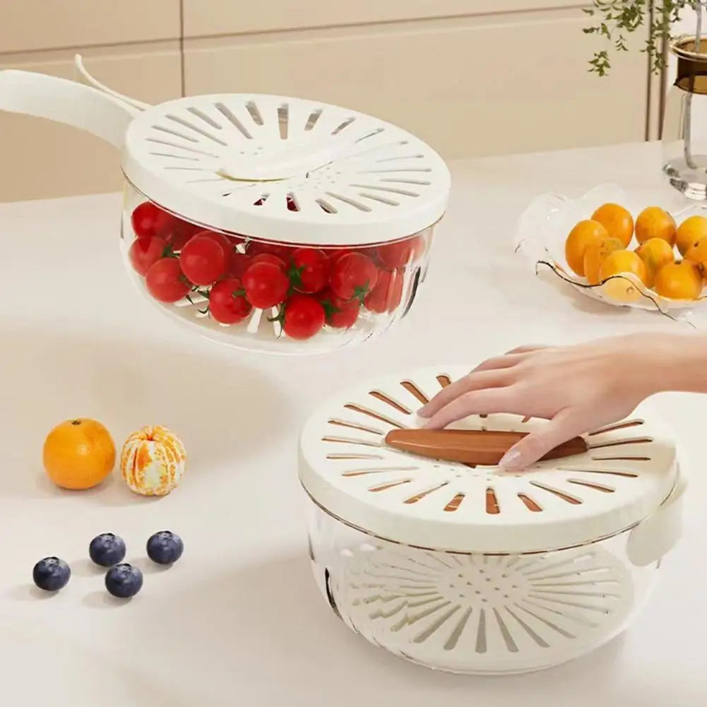 Premium Food-Grade Double-Layer Draining Bowl