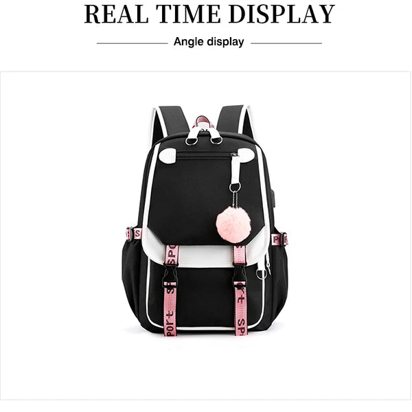 Lilo & Stitch Adventure Backpack – Cartoon Print School Bag for Teens, Kids