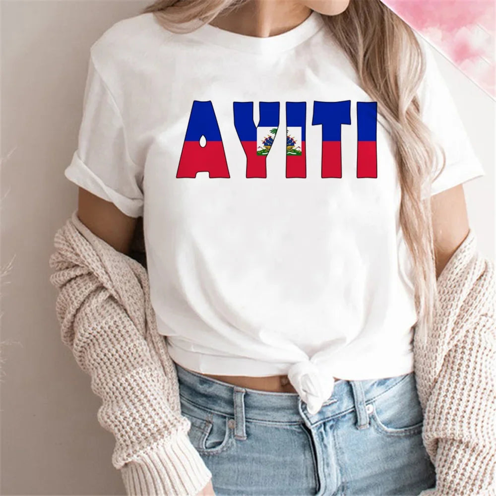 Haiti Women’s Summer T-Shirt – Funny Streetwear Tee