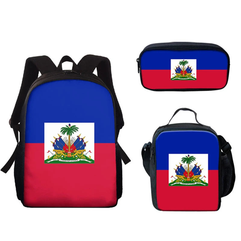 3-Piece Backpack, Lunch Bag & Pencil Case for Students and Travelers