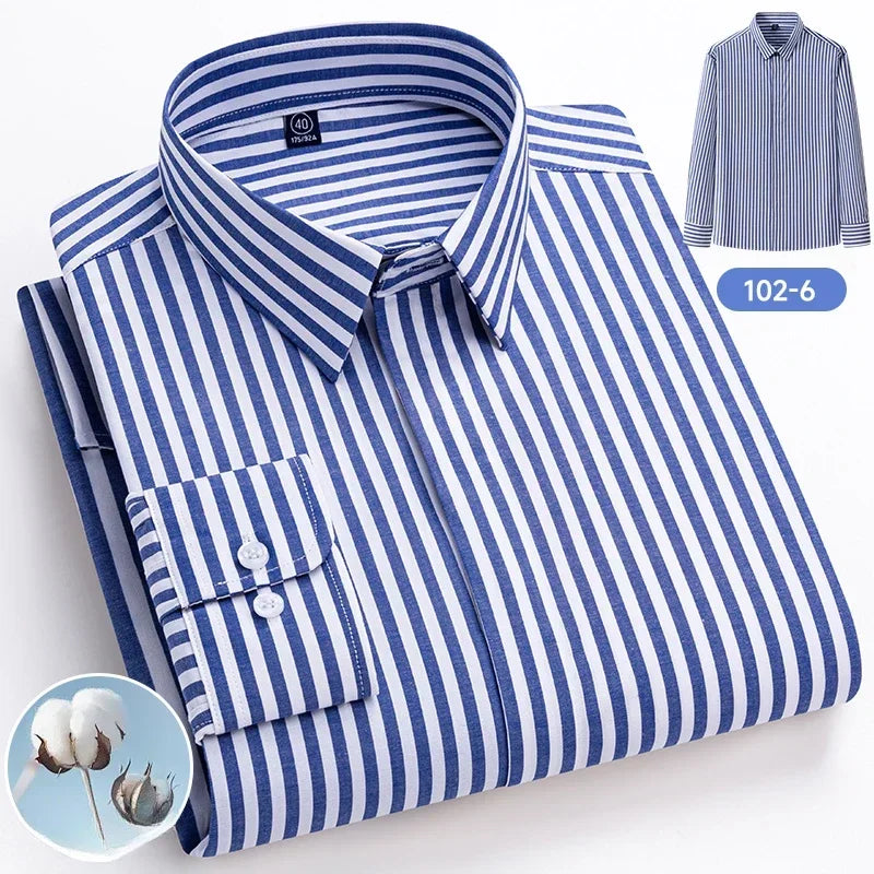 Premium Cotton Slim Fit Shirt - Striped Formal Wear
