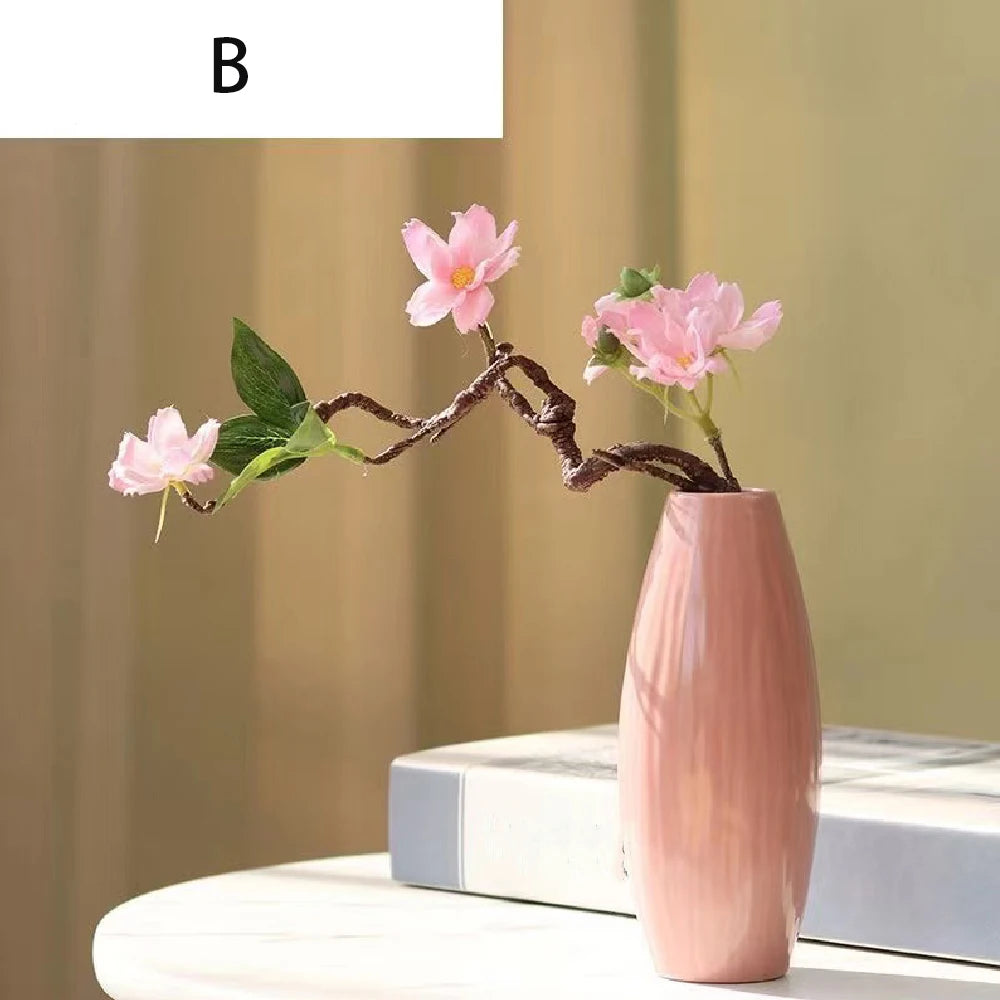 Simple Ceramic Hydroponic Vase – Small Decorative Plant Pot for Living Room & Dining Table