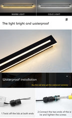 Waterproof IP65 LED Long Wall Sconce Lamp – Outdoor Garden Light