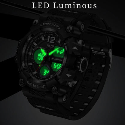 Men’s Fashion Sport Watch – 50M Waterproof, Shock Resistant LED Alarm