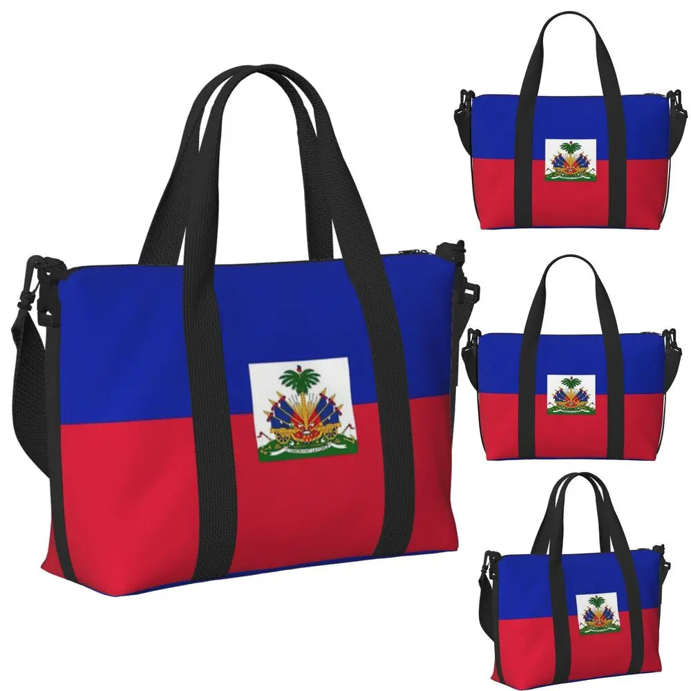 Haiti Flag Large Capacity Travel Tote