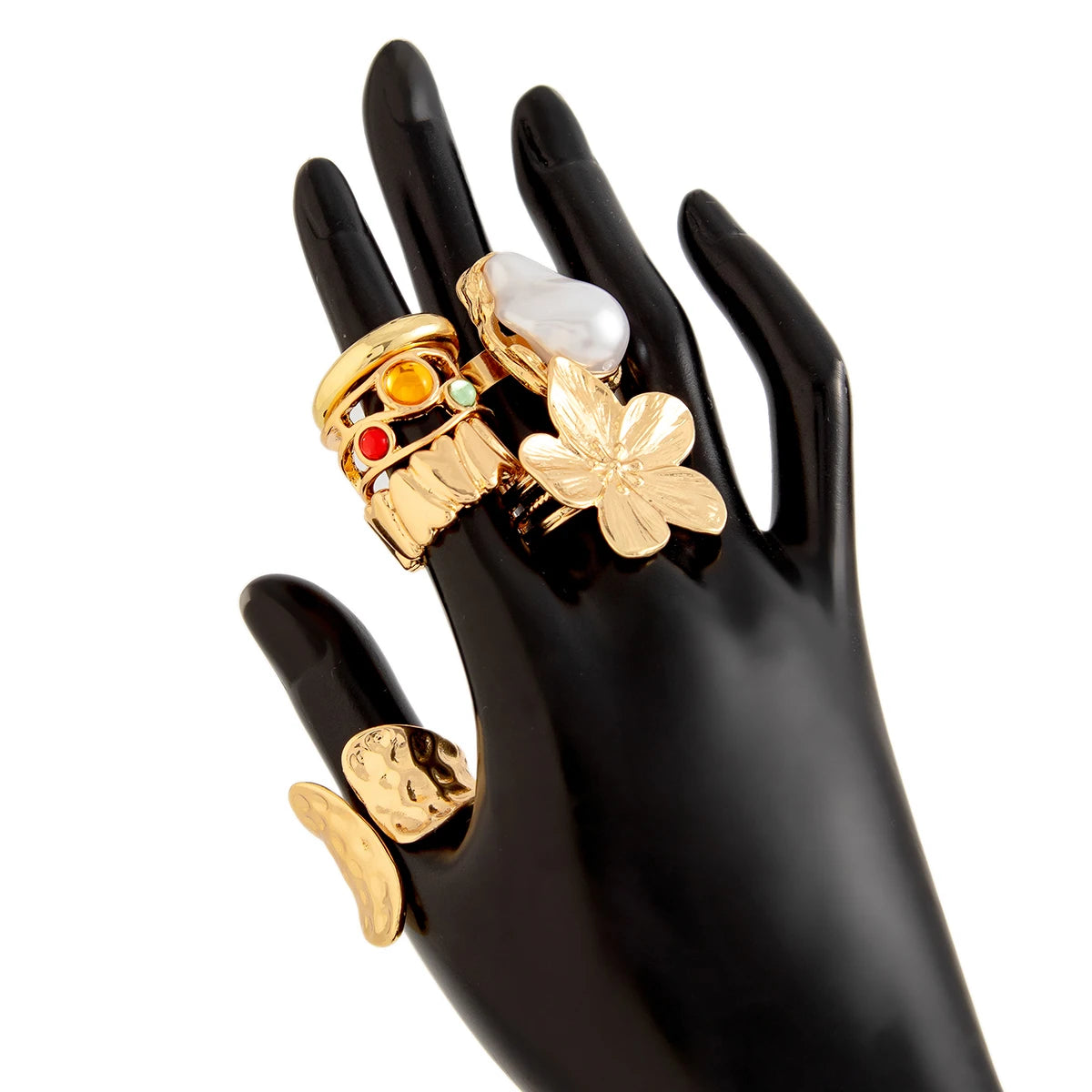 Elegant Baroque Imitation Pearl Open Ring Jewelry