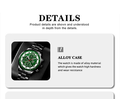 Deyros Stainless Steel Quartz Watch – Business