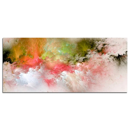Grey and Yellow Abstract Cloud Oil Painting