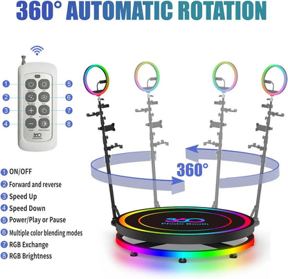 SpinShot Pro 360 Photo Booth – Automatic Rotating Camera with APP Control