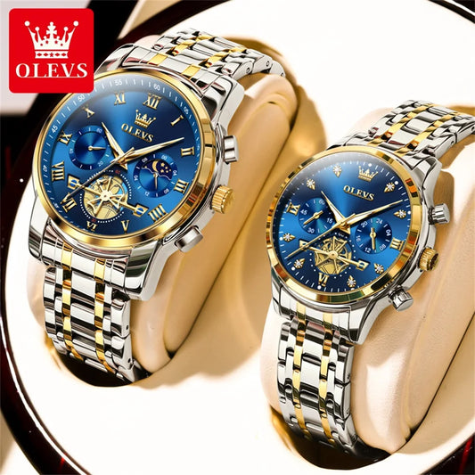 🕒   Moon Phase Watch Set – Waterproof