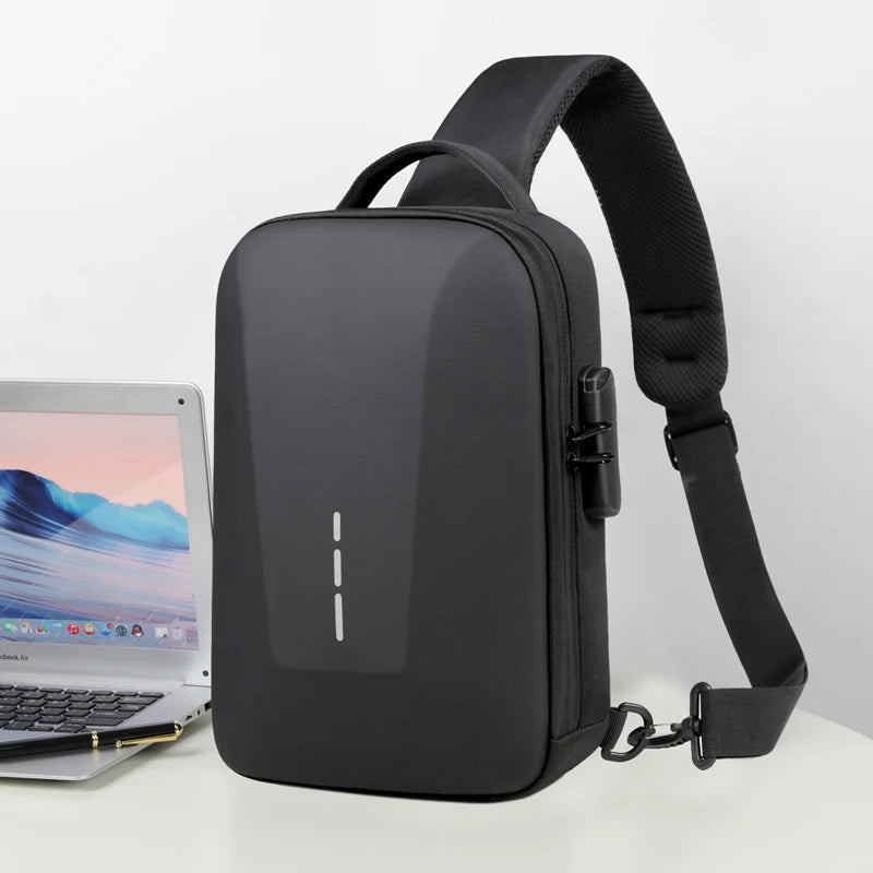 Anti-Theft Crossbody Chest Pack with USB Charging Port – Fashion Business Travel Shoulder Bag