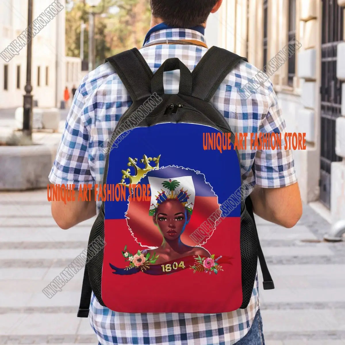 Haitian Queen 1804 Flag Laptop Backpack
