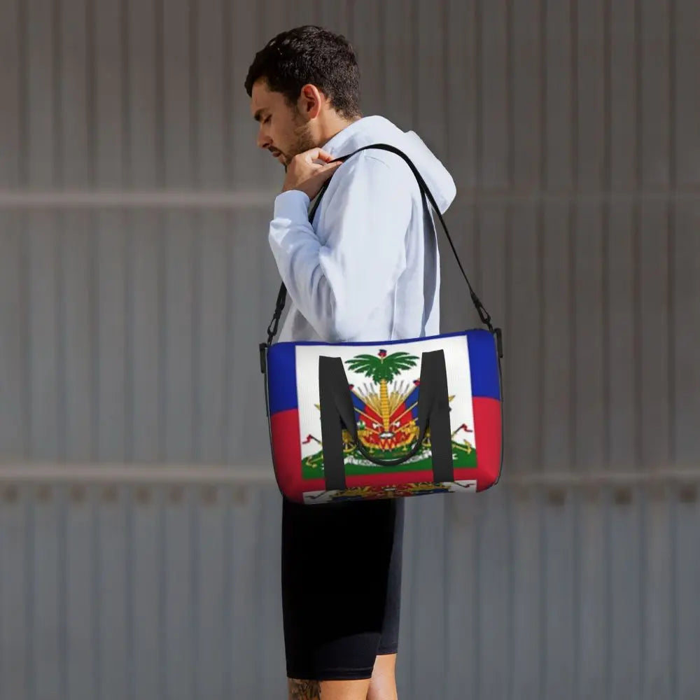 Custom Haiti Flag Travel Tote